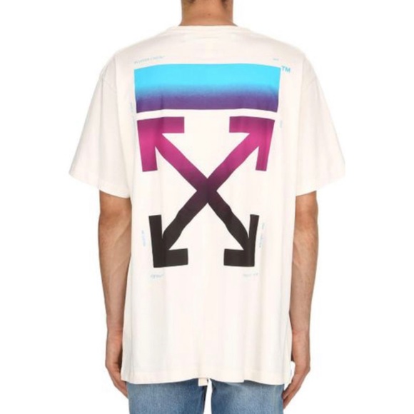 off white rainbow tee